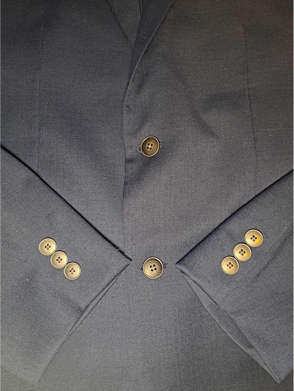 Jos A Bank 2 Piece Suit Boys Size 18 Pants 16 Navy Blue Wool - Picture 6 of 16
